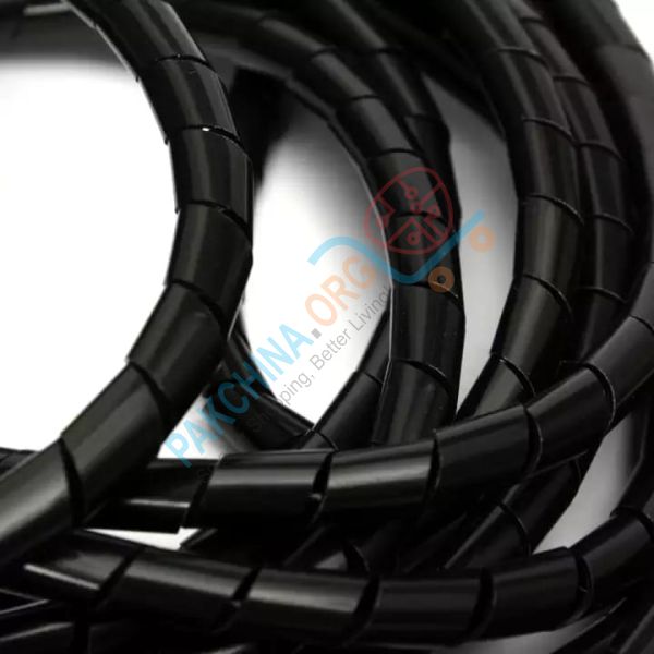 1pcs 4mm Flexible Spiral Tube Cable (Black Colour)