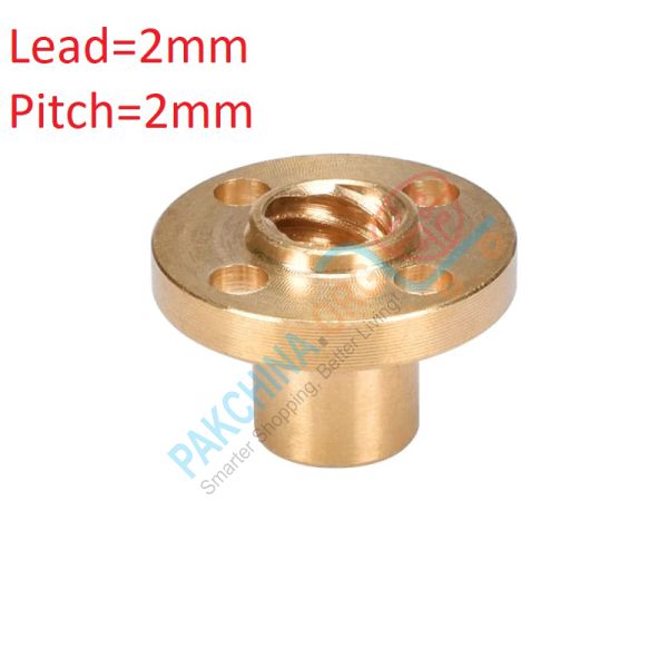 T8 Lead Screw Nut Pitch=2mm Lead=2mm For 3D Printer