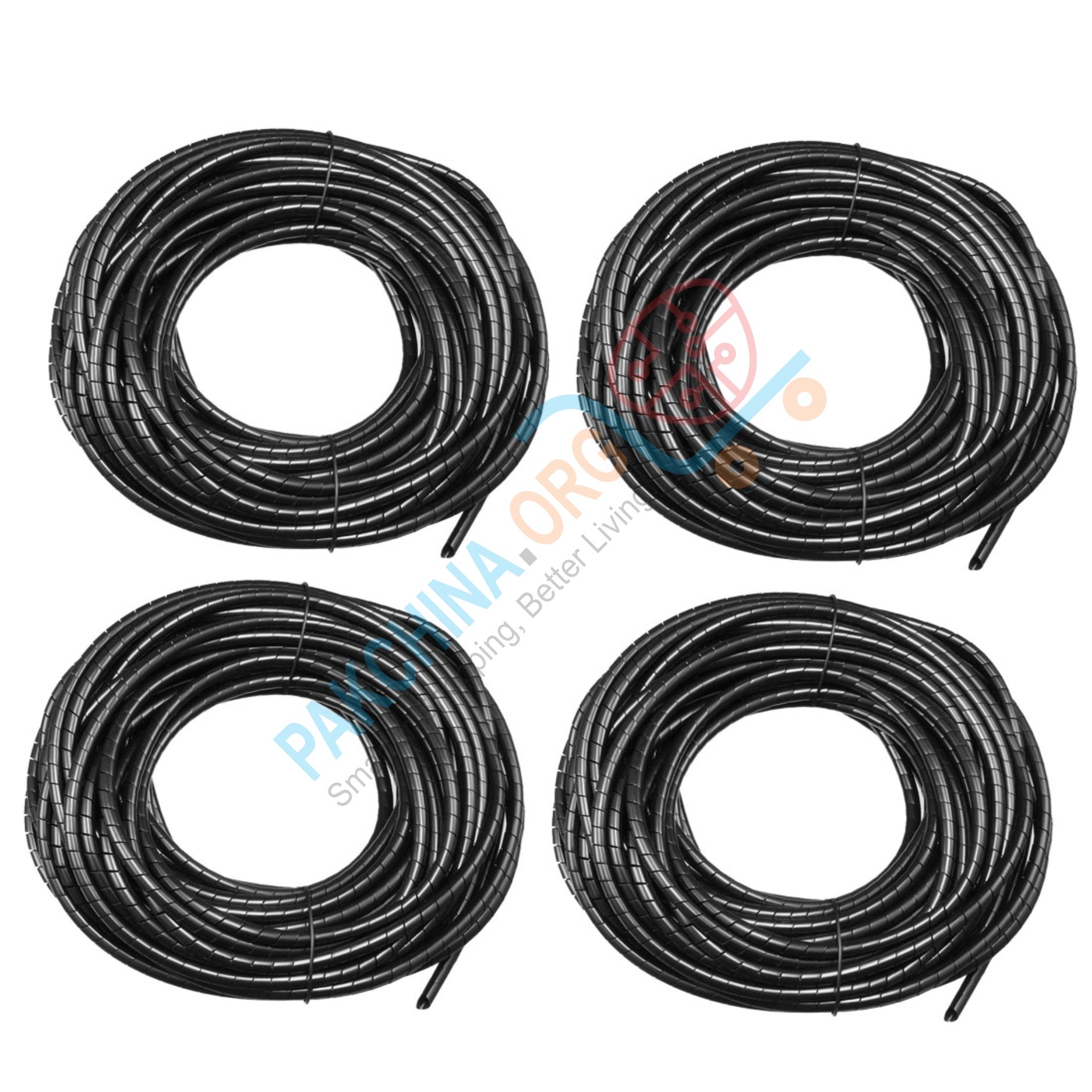 1pcs 6mm Flexible Spiral Tube Cable (Black Colour)