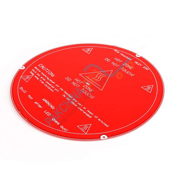 Round PCB Heatbed MK2B Dual Power Hot Plate Bed For 3D Printer (Red Colour)
