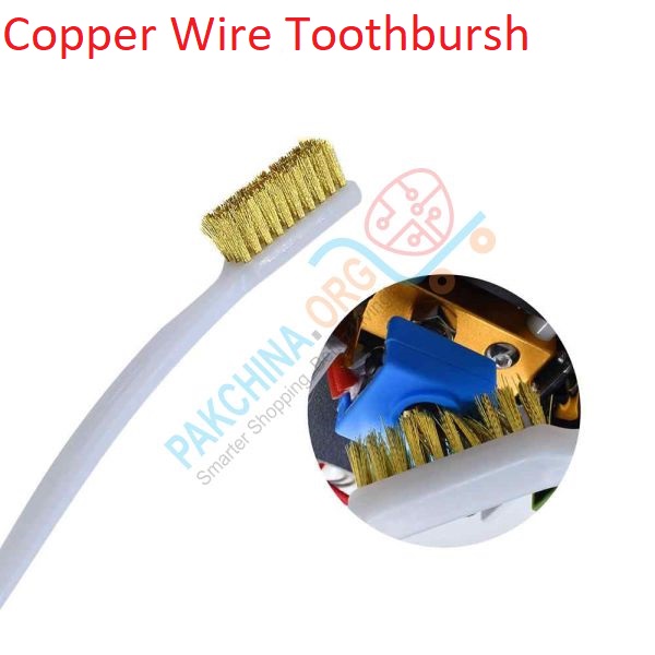 Copper Wire Toothbrush Copper Brush Handle 3D Printer Nozzle Heated Bed Cleaning 3D Printing Cleaning