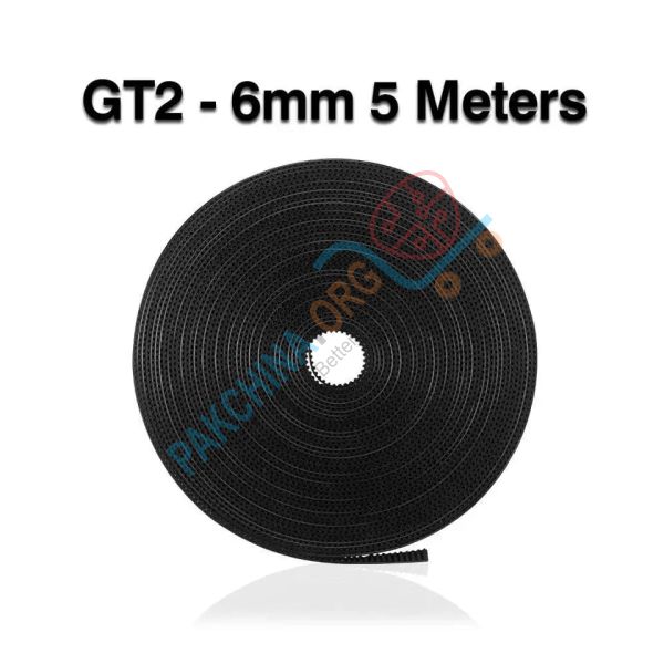 GT2 Belt, 5 Meters GT2 6mm Width Timing Belt Compatible with RepRap Mendel Rostock Prusa Creality CR-10 Ender 3 Anet A8 3D Printer